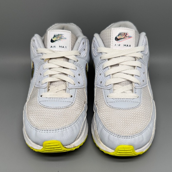 Nike Air Max 90 SE White Volt Running Shoes DV3480-100 Youth 6Y / Women’s 7.5 - Picture 2 of 10